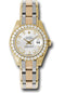 Rolex Yellow Gold Lady-Datejust Pearlmaster 29 Watch - 32 Diamond Bezel - Silver Diamond Dial - 80298bic sd